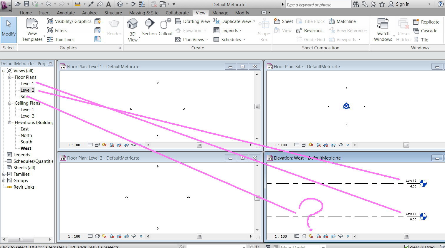 The “site” level doesn’t appear in the elevation view, - Autodesk Community