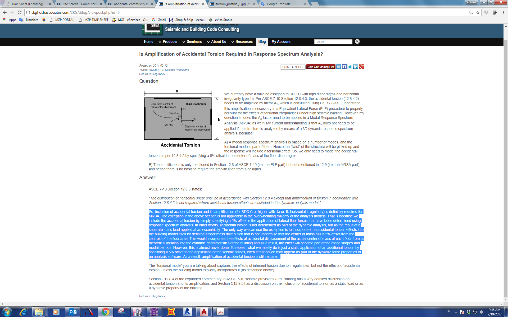 Seismic Analysis Eccentricity (Mz) Problems - Autodesk Community
