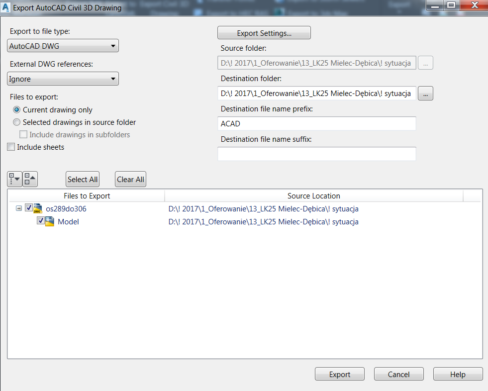 Can`t export C3D objects to ACAD - Autodesk Community