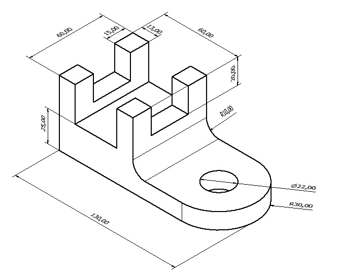 isometric drawings with dimensions