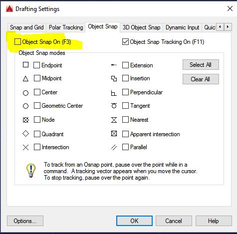 off keeps snap turning object autodesk totally