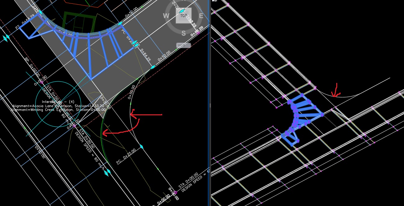 Solved: Intersection problem with non standard primary road/existing