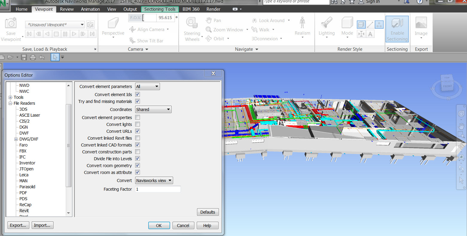 Из Ревита в Navisworks