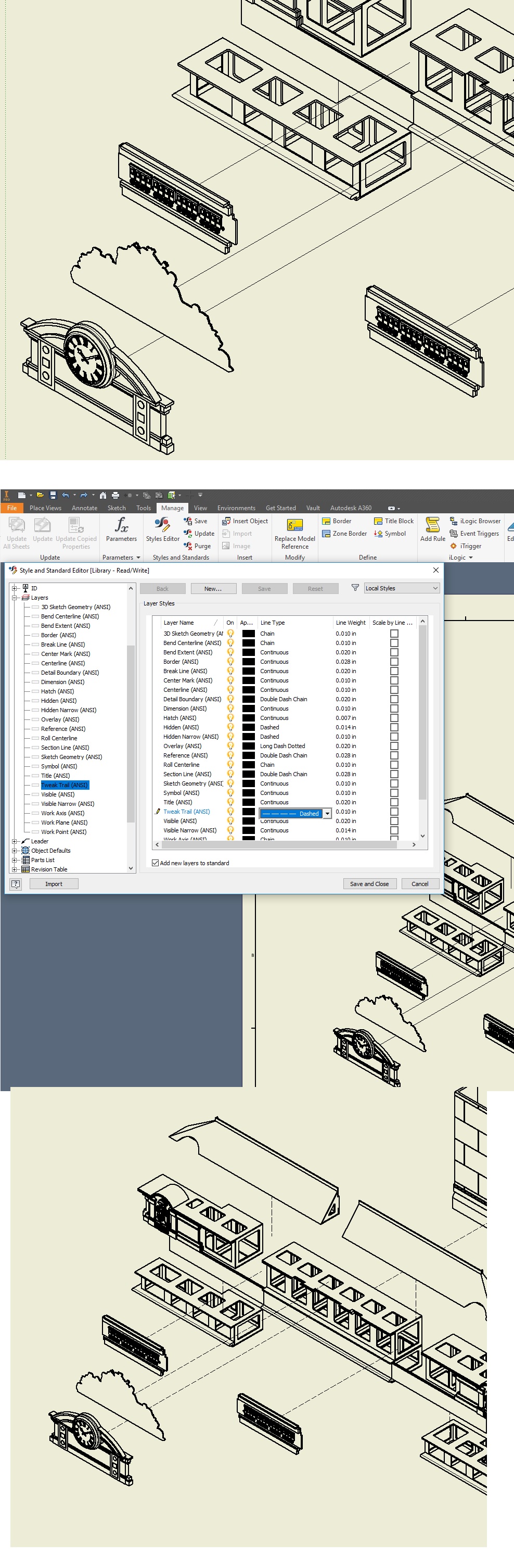 Make Tweak Trails dashed linetype by default - Autodesk Community