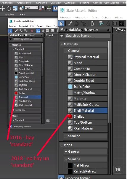 Standard material in 3dsmax 2018, where is it? - Autodesk Community - 3ds  Max