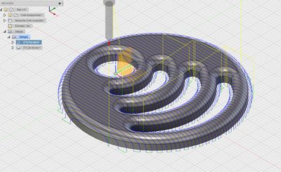 mit 2mm Radiusfräser