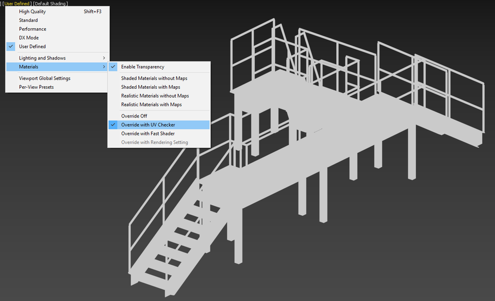 2018 - Material - Override with UV Checker? - Autodesk Community - 3ds Max