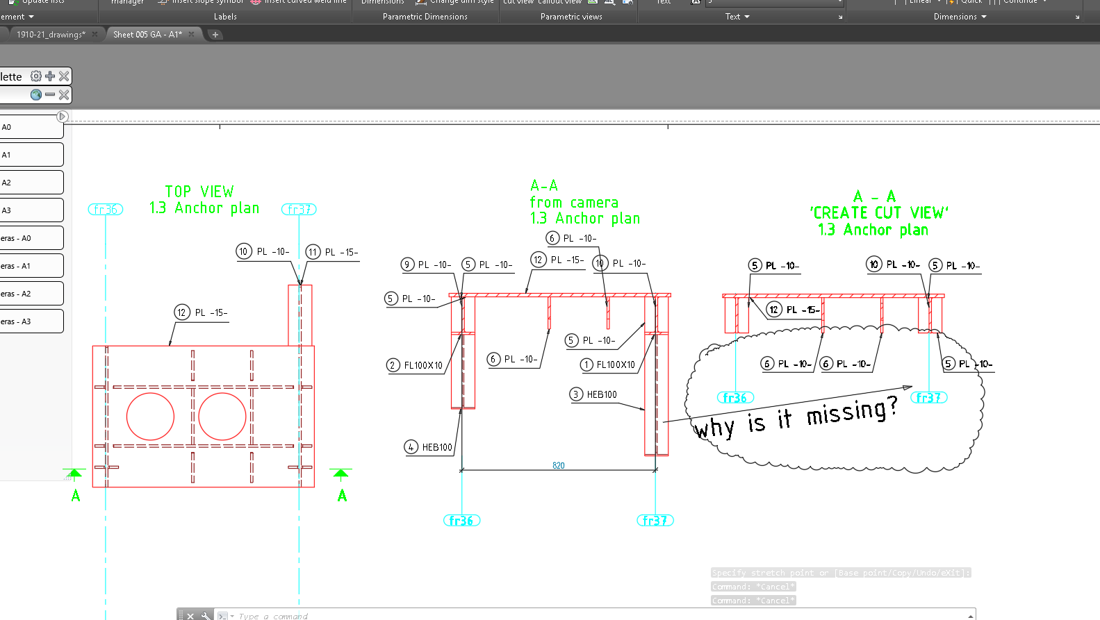 Solved: cut view mising parts - Autodesk Community