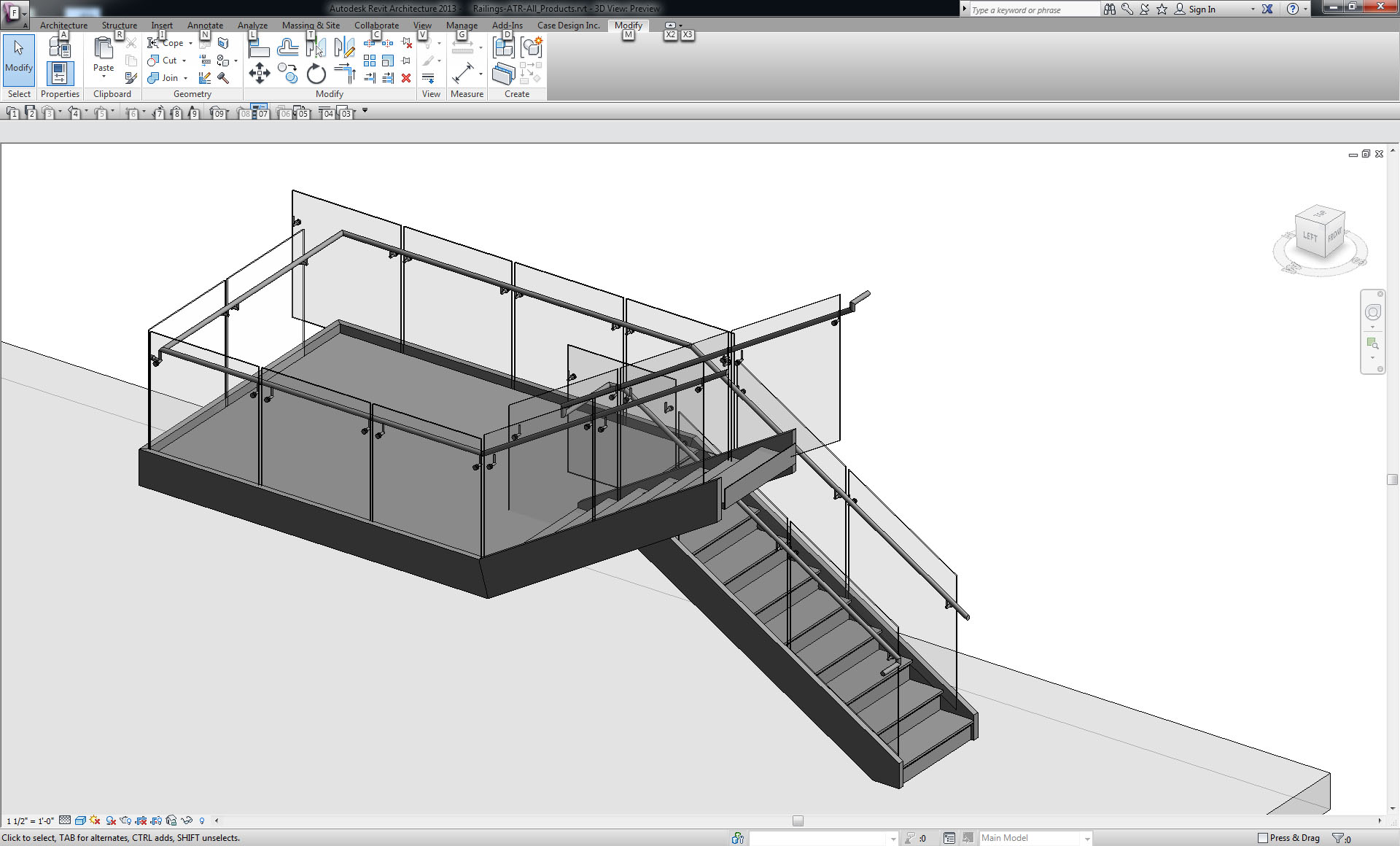 Решено: glass panel railing at stair landing (2017) - Autodesk Community