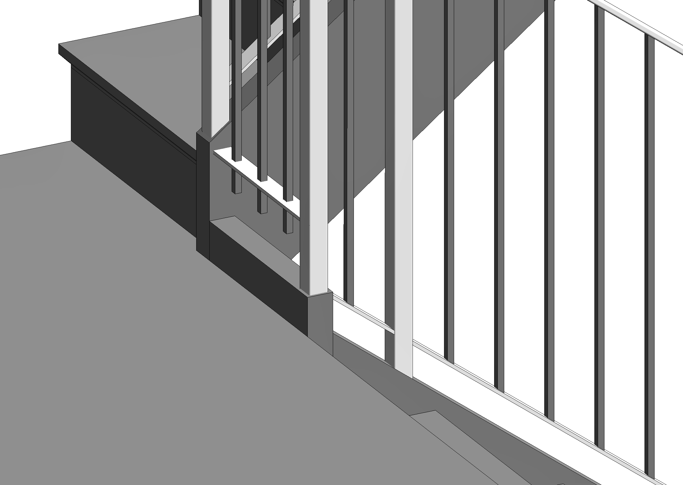 Stair Guard Landing Height Adjustment And Its Effect On Bottom Rails Balusters Autodesk 