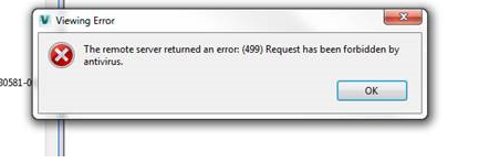 499 request has been forbidden by antivirus что это