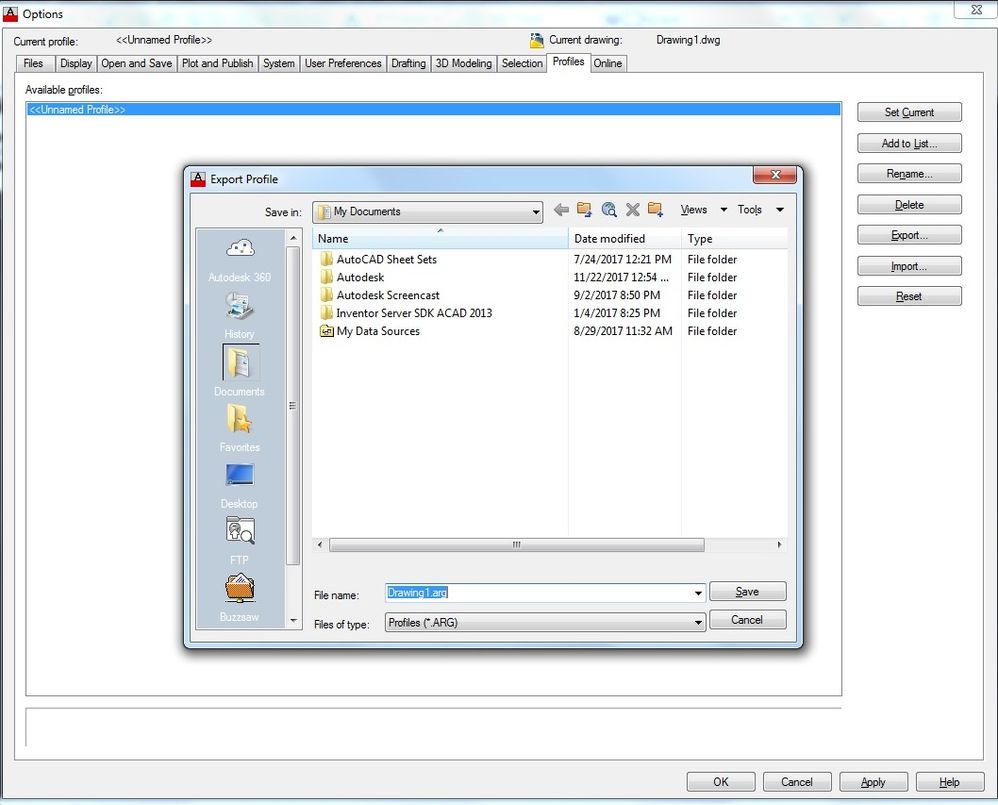 AutoCAD Profile file extension Autodesk Community