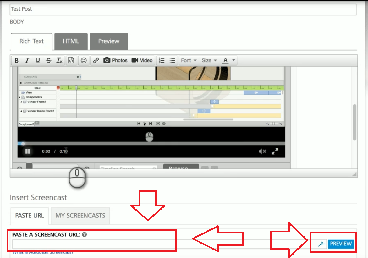 Including Screencasts in a Post - Autodesk Community