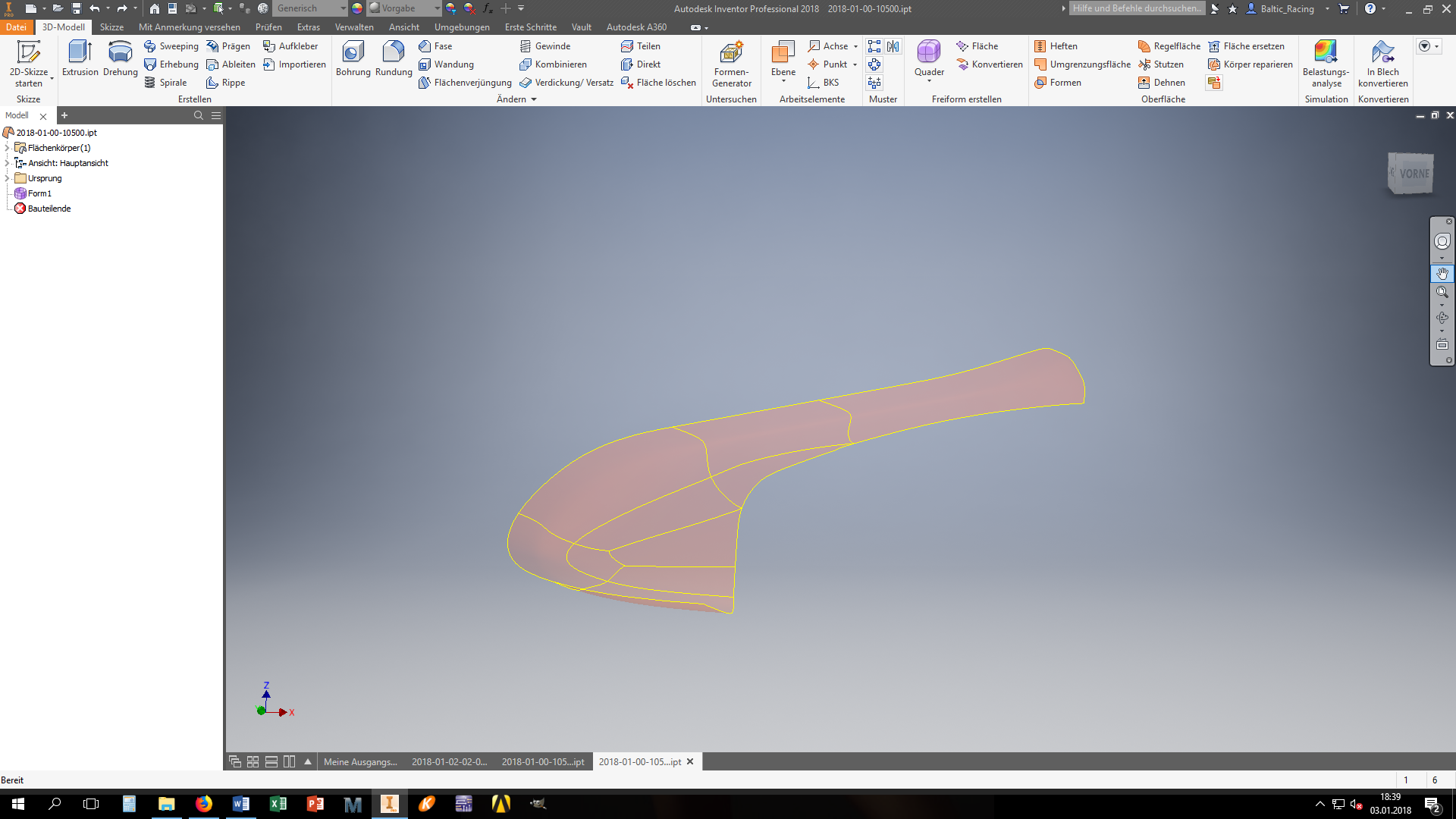 Solved Freeform Not Visible After Editing Autodesk Community Inventor