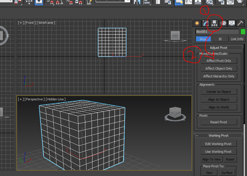 Solved: Align pivot to edge/face/vertex of the same object. - Autodesk  Community - 3ds Max