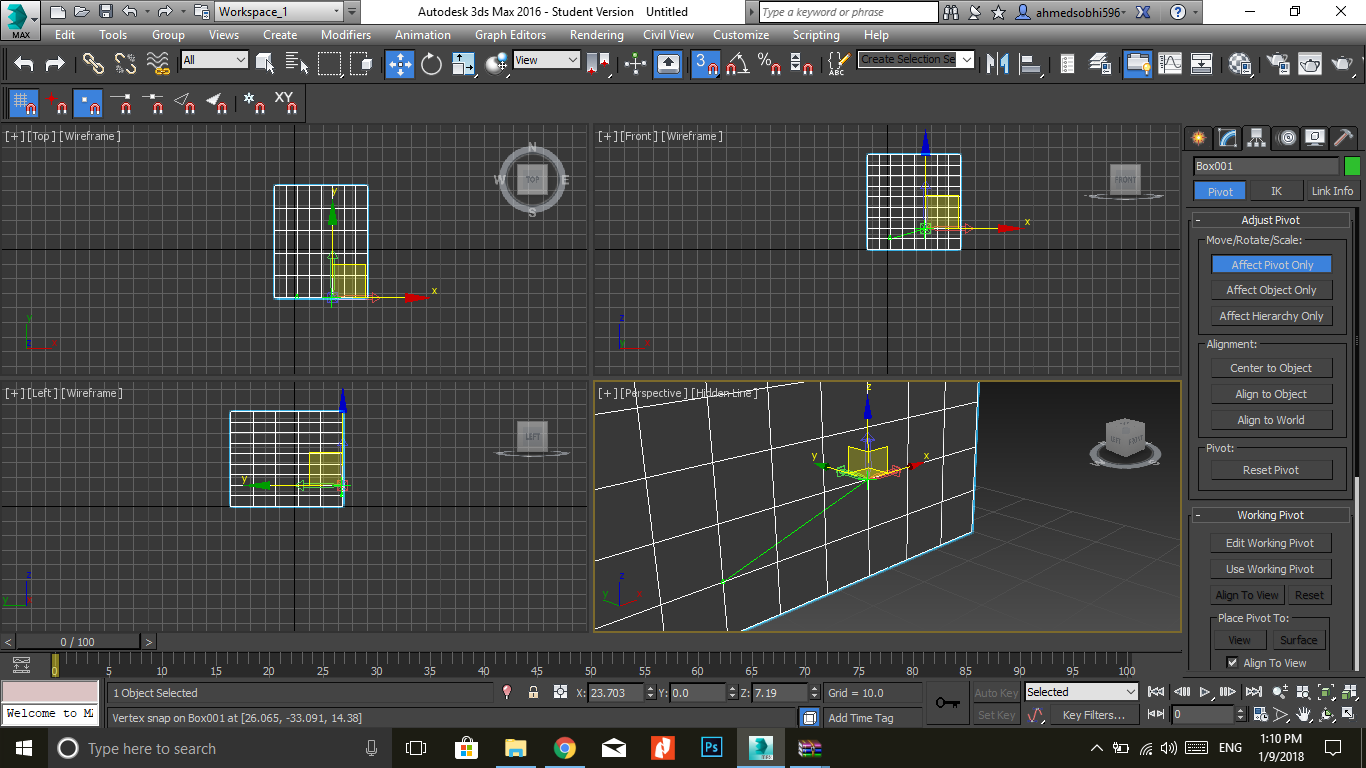 Solved: Align pivot to edge/face/vertex of the same object. - Autodesk  Community - 3ds Max