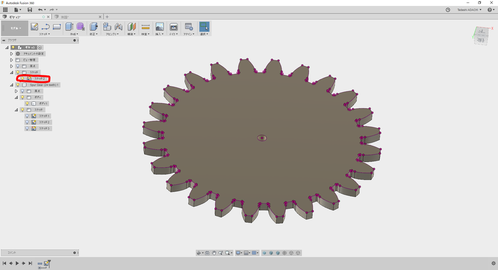アドインで生成したギヤの外形をDXFで保存する、が。 - Autodesk
