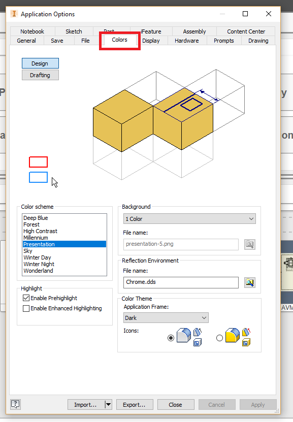 Solved: Changing the default background color of drawings. - Autodesk  Community - Inventor