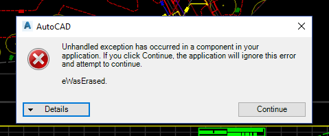 Фатальная ошибка в автокаде unhandled e0434352h exception