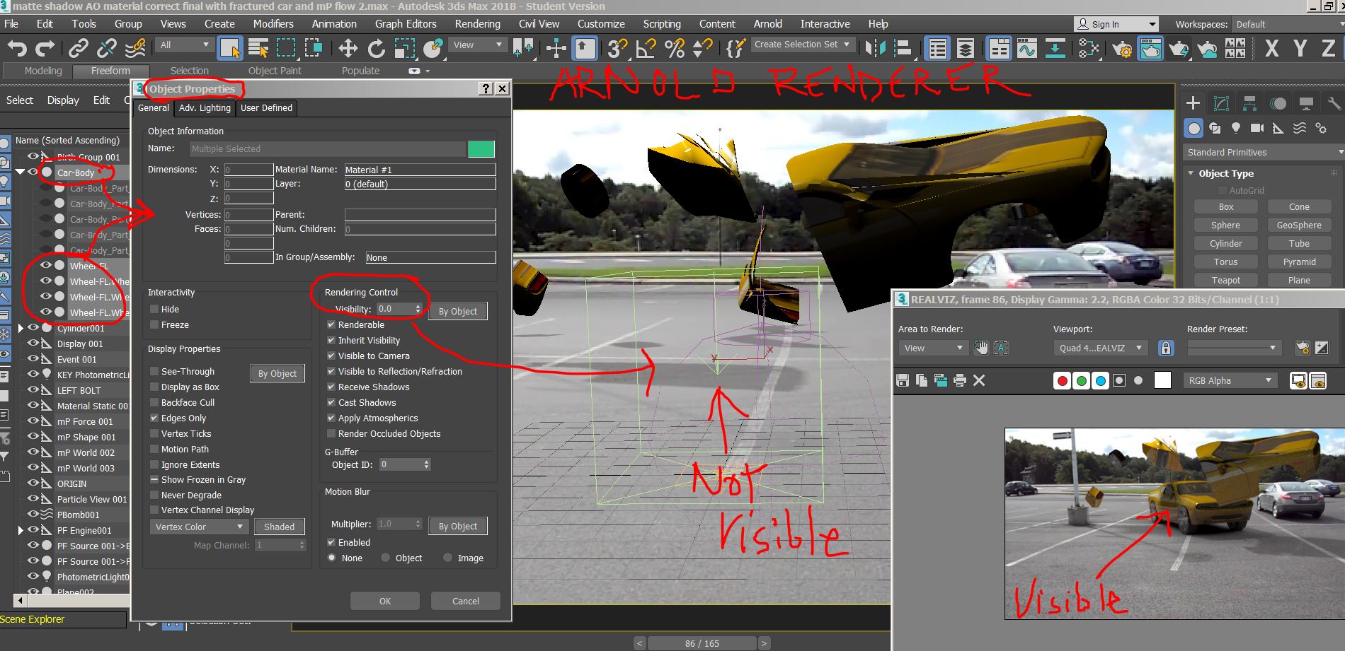 Object Properties Visibility not Controlling Render - Autodesk Community - 3ds  Max