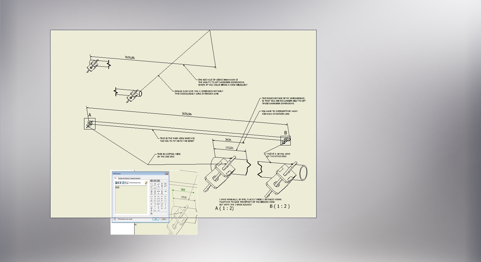 BREAK OBLIQUE VIEW PIECES DON'T LINE UP - Autodesk Community