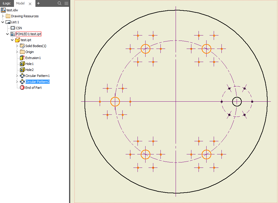 Automated centerline orientation for holes in circular pattern (more ...
