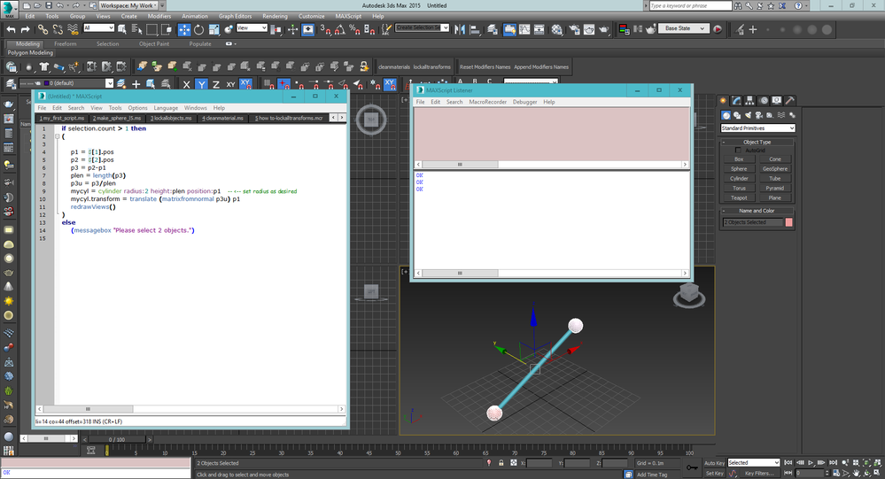 Solved: Trajectory through 2 objects - Autodesk Community - 3ds Max