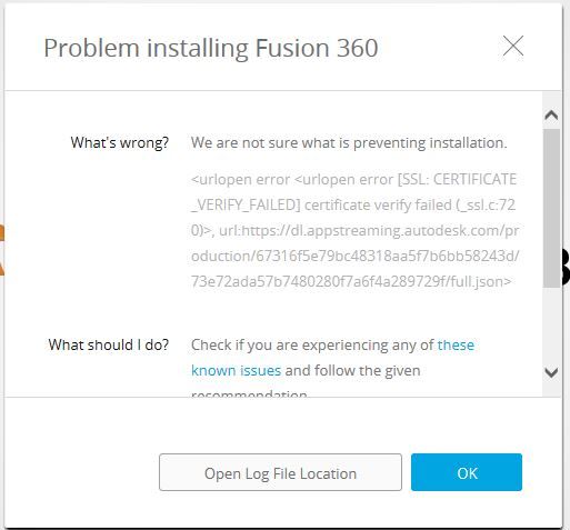 Solved: Fusion 360 Fails To Install - Autodesk Community