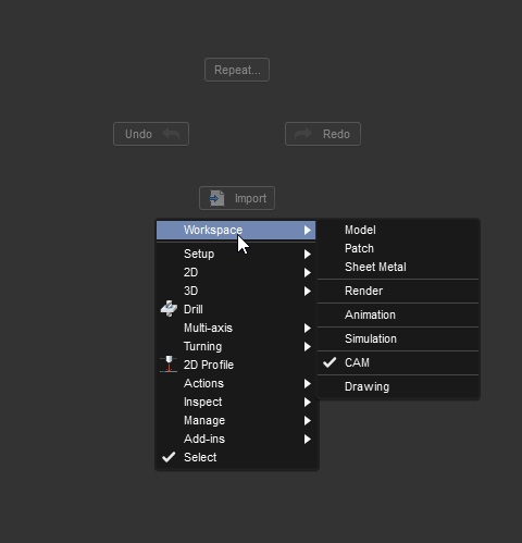 Solved: Switching Between Model and CAM Mode - Autodesk Community