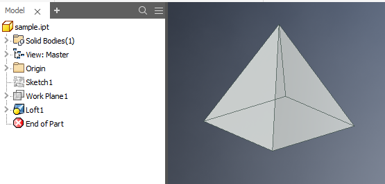 Solved How To Make A Triangular Prism Into A Square Pyramid Autodesk Community Inventor