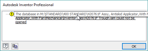 Solved: Inventor 2018 Database Could Not Be Opened Error - Autodesk  Community - Inventor