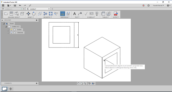 Dimensions in isometric view (drawing workspace) - Autodesk Community
