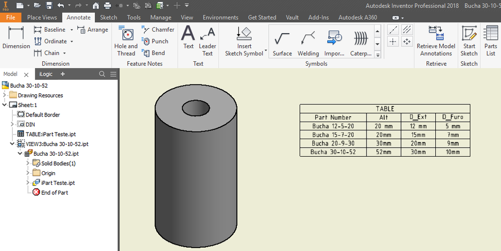 Solved: Insert Content Center Table in Drawing - Autodesk Community -  Inventor