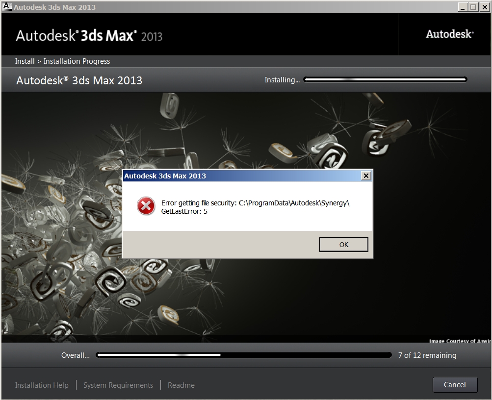 3DS Max 2013 Failed install "Error getting file security" - Autodesk  Community - Subscription, Installation and Licensing