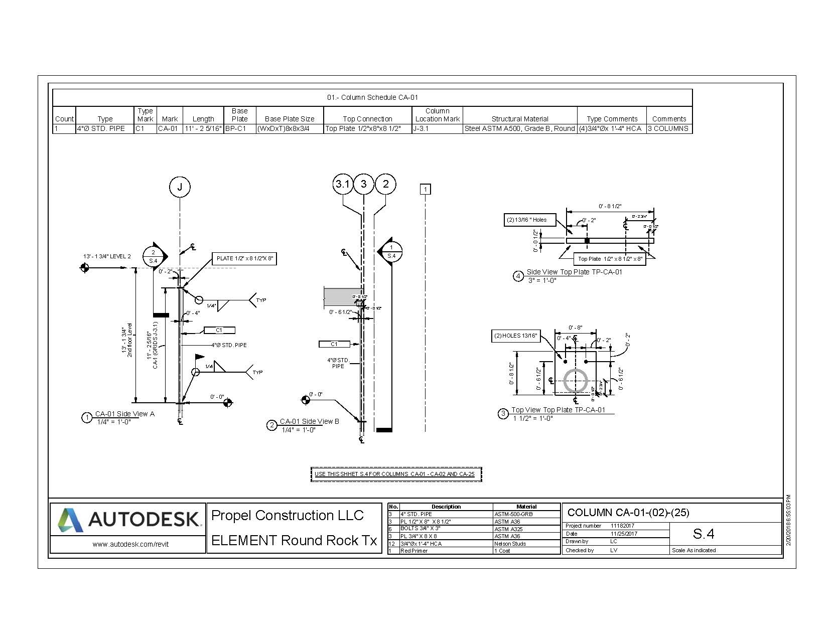 Round Column Connection to a Beam with 2 bolts - Autodesk Community