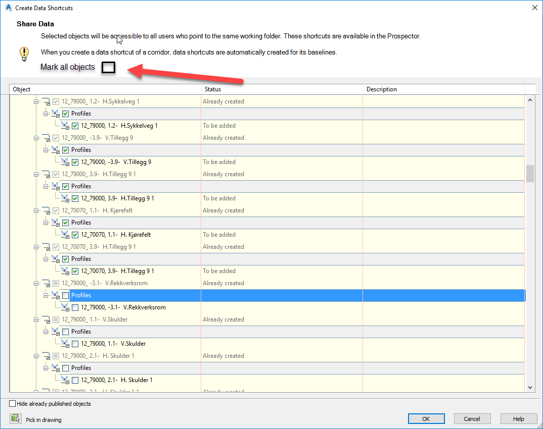 Mark all Objects - DSC - Autodesk Community