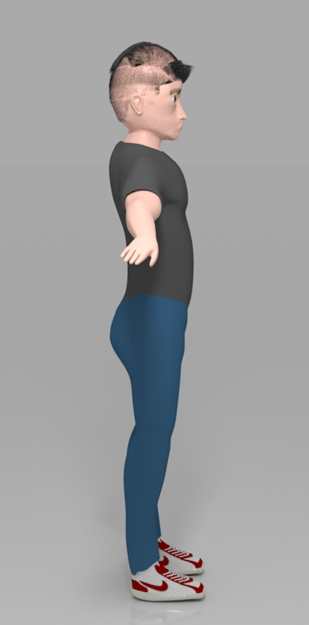 Rendered Side View of Character where problem occurs!