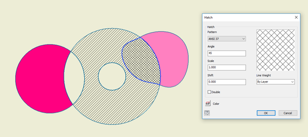 Corel DESIGNER Help  Applying hatch fills