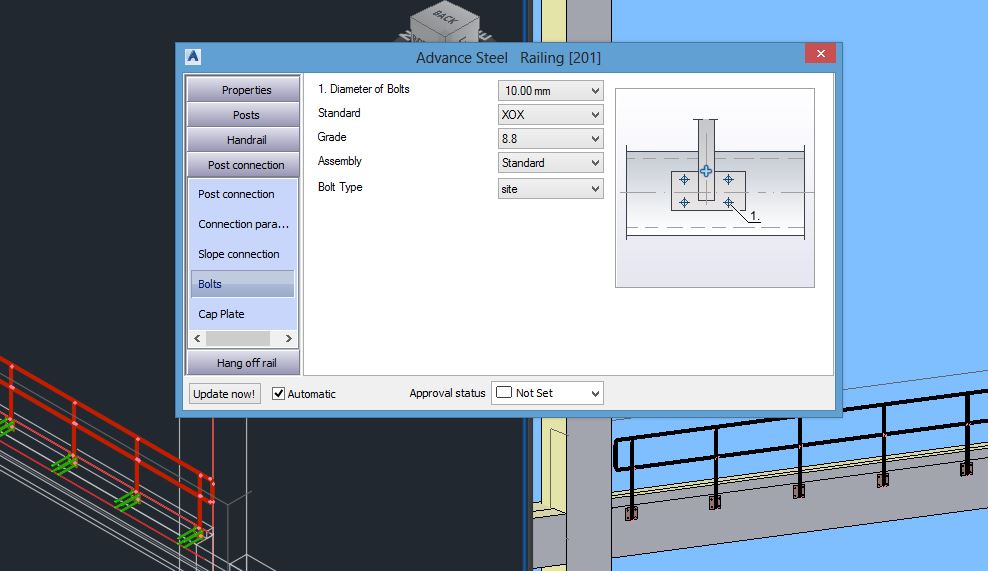 Solved: handrail post to rc connection - anchor bolt - Autodesk Community