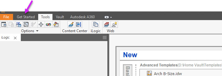 "get started" icon is not shown - Autodesk Community
