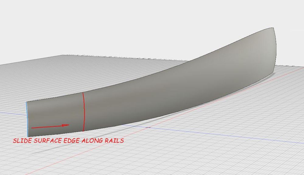 Slide surface profile along rails