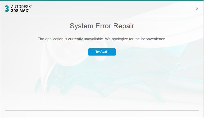 3ds max 2018 System Error Repair - Autodesk Community - Subscription,  Installation and Licensing