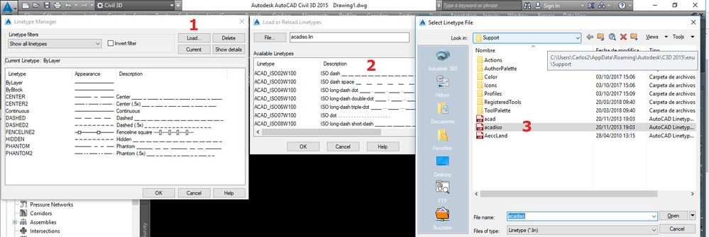 Pasos para cargar tipos de linea ACAD