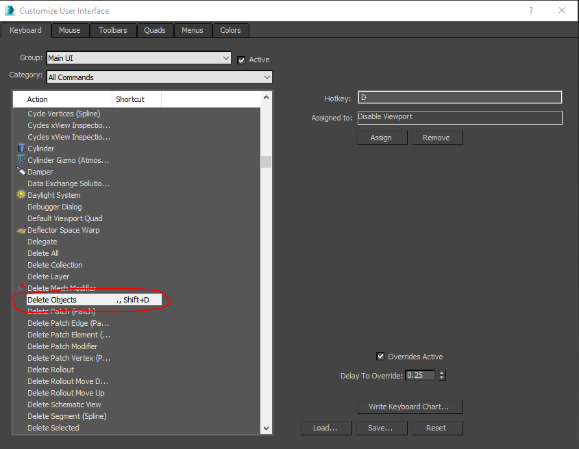 Solved: how to assign a shortcut for the delete - Autodesk Community - 3ds  Max