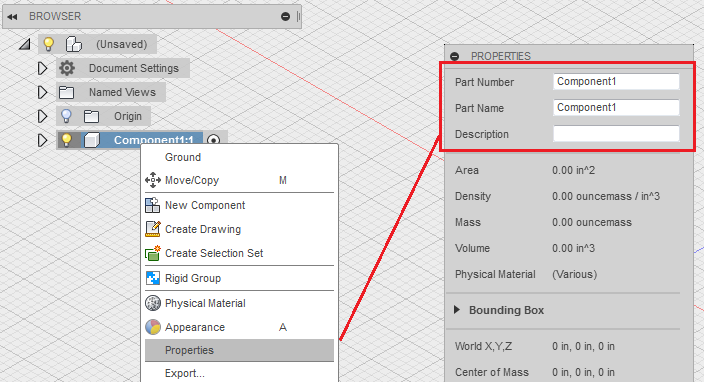 Solved: Adding info into Description in the part list? - Autodesk Community  - Fusion 360