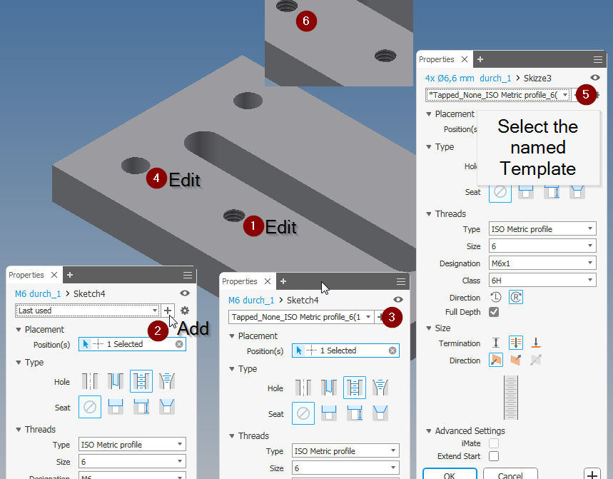 Transfer hole properties to many holes 2019 Autodesk Community