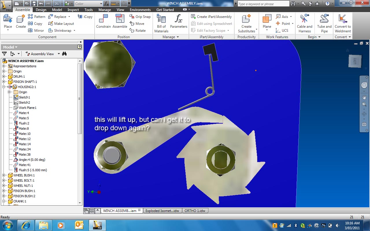 Solved springs ratchet and pawl? Autodesk Community