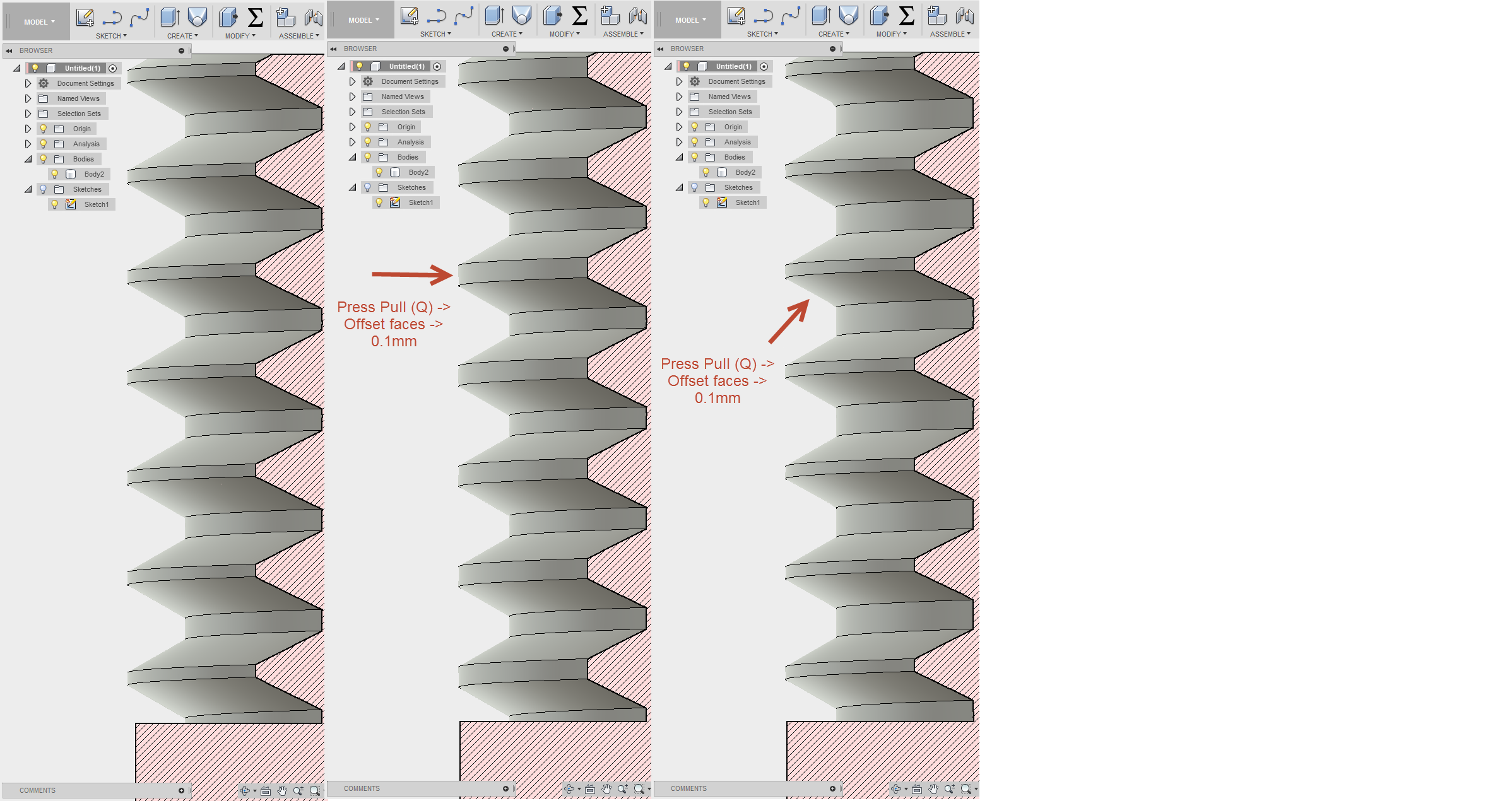 Create more baggy threads for 3d printing tolerance? : r/Fusion360