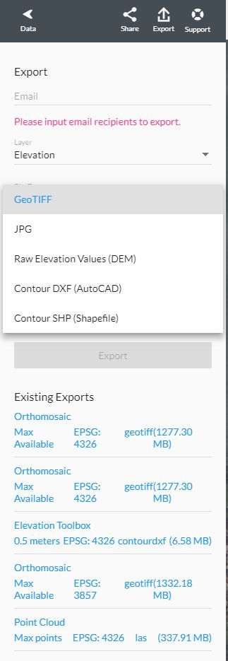 I have many options for export