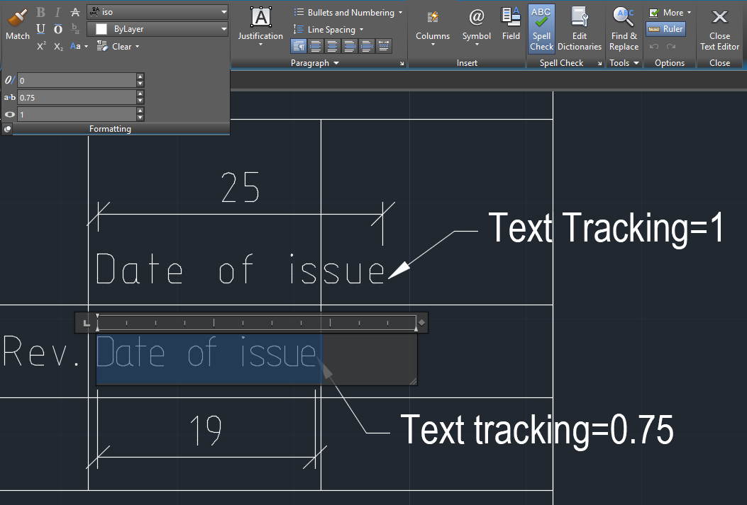 Solved: Change character spacing of in a sentense (one line) - Autodesk ...